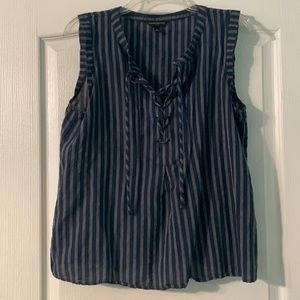 Banana Republic Blue Striped Sleeveless Top, size medium